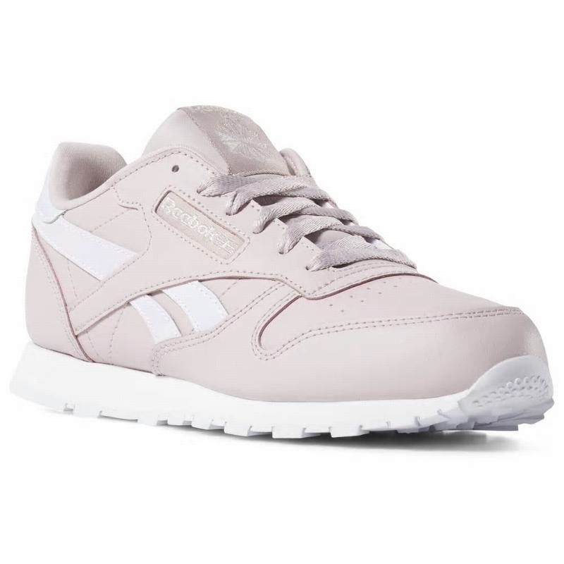 Reebok Classic Leather Tenisky Dievcenske - Siva/Biele QC9082MF